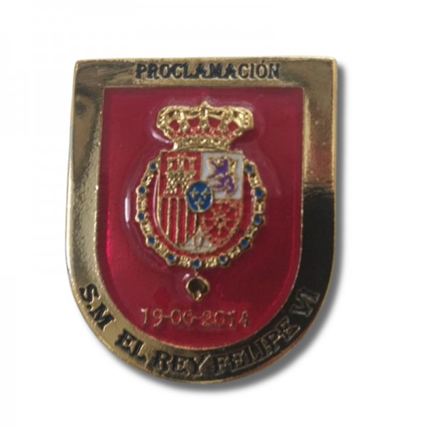 DISTINTIVO METALICO PARTICIPACION PROCLAMACION S. M. EL REY FELIPE VI