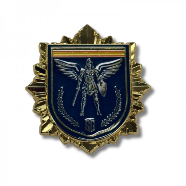 DISTINTIVO METALICO OFICIAL PERMANENCIA SEGURIDAD CIUDADANA POLICIA NACIONAL 4 cm x 3,8 cm