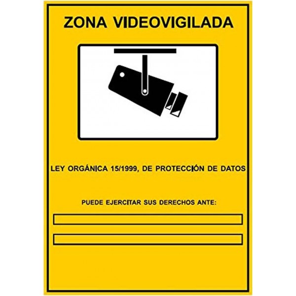 CARTEL PVC VINILO ADVERTENCIA DE CAMARA DE VIDEOVIGILANCIA